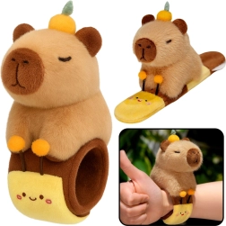 Bracelet claquant en peluche avec capybara – motif abeille