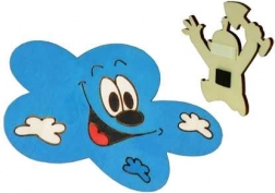 Aimant décoratif en bois Nuage