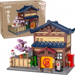 Jeu de construction CaDA bain public japonais Sento avec LED, 1249 pièces