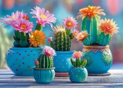 Puzzle CHERRY PAZZI Feu d’artifice de cactus en fleurs 1000 pièces