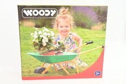 Brouette métallique verte Woodyland pour enfants