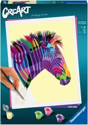 creart : peinture par numéros – funky zebra