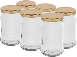 Bocaux de conservation avec couvercle 300 ml Twist, lot de 6 pièces