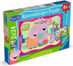 Puzzle Peppa Pig 2×24 pièces Ravensburger
