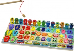 Panneau éducatif Puzzle en bois Sorter Board Apprentissage coloré 59 élém.