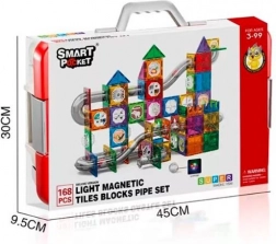 Jeu de construction magnétique piste à billes - 168 pièces