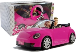 Voiture coupé pour poupées avec son et lumières 43 cm rose