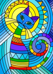 Puzzle Chat ornemental 1000 pièces ENJOY