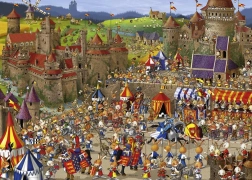 Puzzle HEYE 1000 pièces – la bataille des lapins (Ruyer)