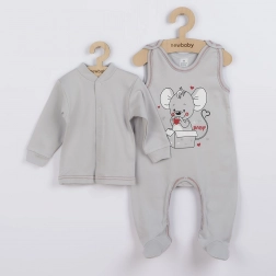 Ensemble pour bébé New Baby Mouse, gris