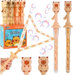 Bulle de savon capybara 49,5 cm avec baguette triangulaire pliable, 100 ml