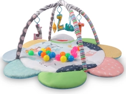 TinyMini tapis d’éveil éducatif 2-en-1 Fleur Zoo
