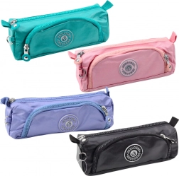 Trousse scolaire à deux poches avec porte-clés