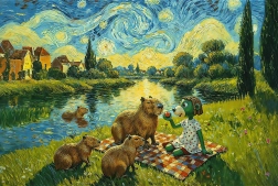 Puzzle Trefl – nourrissage des capybaras – 100 pièces