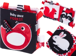 Livre textile contrasté pour bébés Forêt