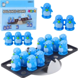 Jeu d’équilibre éducatif pingouins pour enfants – bleu