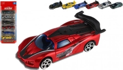 Set de 6 petites voitures de course – métal et plastique, 8 cm, roue libre