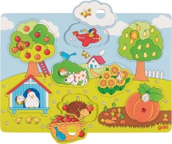 Goki puzzle en bois Dans le jardin