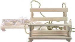 Balançoire suspendue en bois pour enfants, naturelle