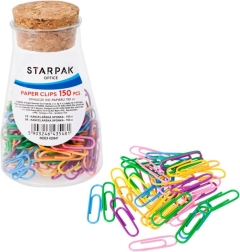 ensemble d’agraffes de bureau colorées en boîte