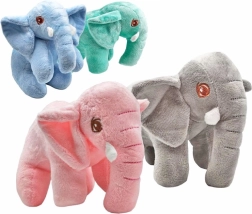 Éléphant en peluche 19 cm – 4 couleurs