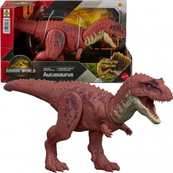 figurine dinosaure jurassic world rebirth aucasaurus 32,5 cm – wild roar de mattel