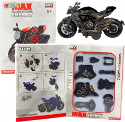 Maquette métallique de moto à assembler 1:14 noir‑or