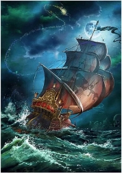 Peinture diamant Bateau à voile dans la tempête 30x40 cm