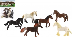 Set de petits chevaux en plastique 6 pcs (6–7 cm)