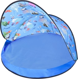 Tente pour enfants avec motif de petits poissons bleue