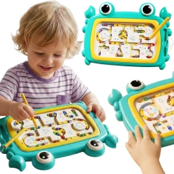 Labyrinthe magnétique Montessori Woopie en forme de crabe turquoise