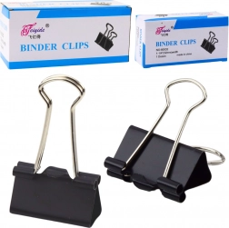 Clips de bureau universels acier ressort noir 32 mm 12 pcs