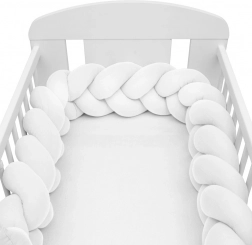 Tour de lit en mousseline tressée NEW BABY, blanc
