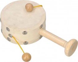Tambourin à main pour enfants avec billes en bois