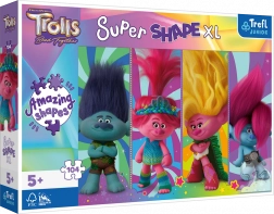 Trefl puzzle Super Shape XL Trolls : jeux de trolls 104 pièces