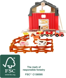 Ferme en bois avec accessoires SMALL FOOT, 19 pièces