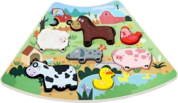 Puzzle en bois à encastrer Ferme joyeuse – connectable