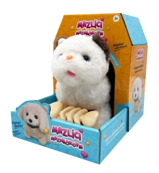 Chatte en peluche interactive Micka avec petit poisson