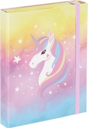 Chemises pour cahiers scolaires A5 Rainbow Unicorn