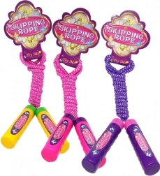 Corde à sauter colorée pour enfants avec poignées en plastique