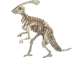 Woodcraft puzzle 3D en bois Parasaurolophus