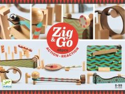 Circuit en bois Zig Go 48 pièces de Djeco