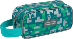 Trousse Minecraft Turquoise et motif Pixel Vert