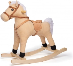 Cheval à bascule en bois beige
