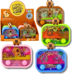 Jeu d’eau avec capybara, billes et éclairage