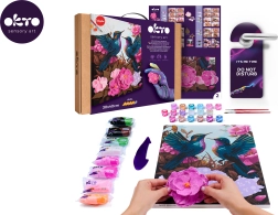 Okto peinture par numéros et modélisation 3D – Hummingbirds in Love 30 × 40 cm