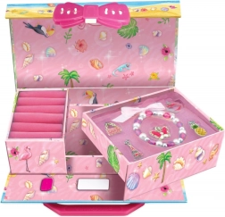 Boîte à bijoux valisette Flamant rose
