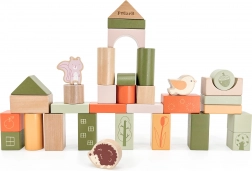 Blocs de construction en bois POLARB – animaux, Montessori, 50 pcs