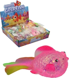 Poissons en caoutchouc 12 cm – lot de 12 pcs dans une boîte présentoir