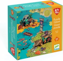 Djeco puzzle géant bataille – 30 pièces